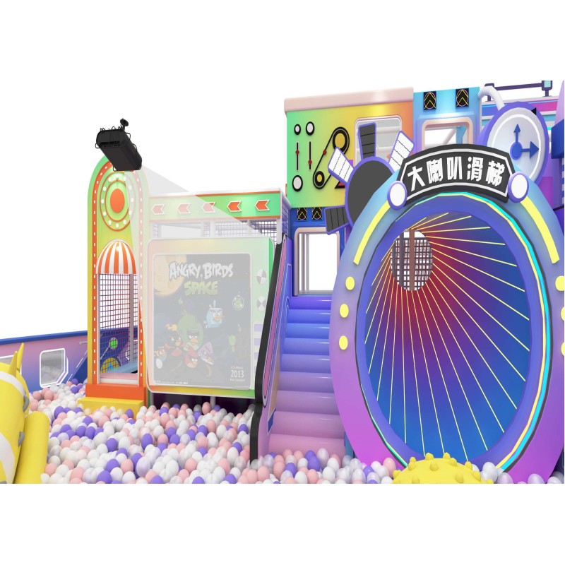 Dream Neon Indoor Mall Playground Atrium Arcade Ocean Ball Integrated for Kids