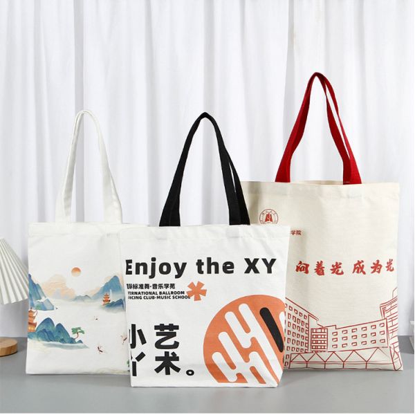 Customized Cheap  Polyester Canvas Gift Bag Promotion Handbag