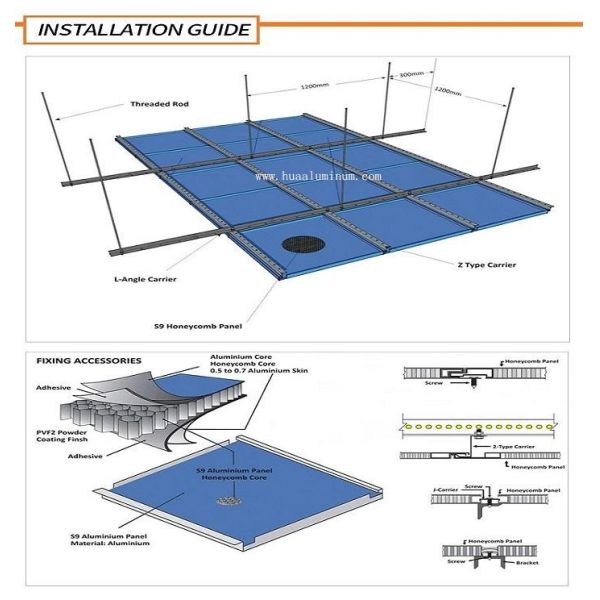 Brushed Heat Insulation Honeycomb Aluminium Panel Sandwich Structure