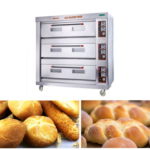 3 хлебной печи газа палуб коммерчески, печь выпечки хлеба экономической силы газа коммерчески