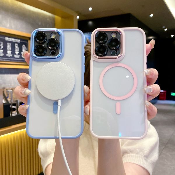 Fashion Magnetic Semi-transparent Phone Case Shock-proof  iPhone 17
