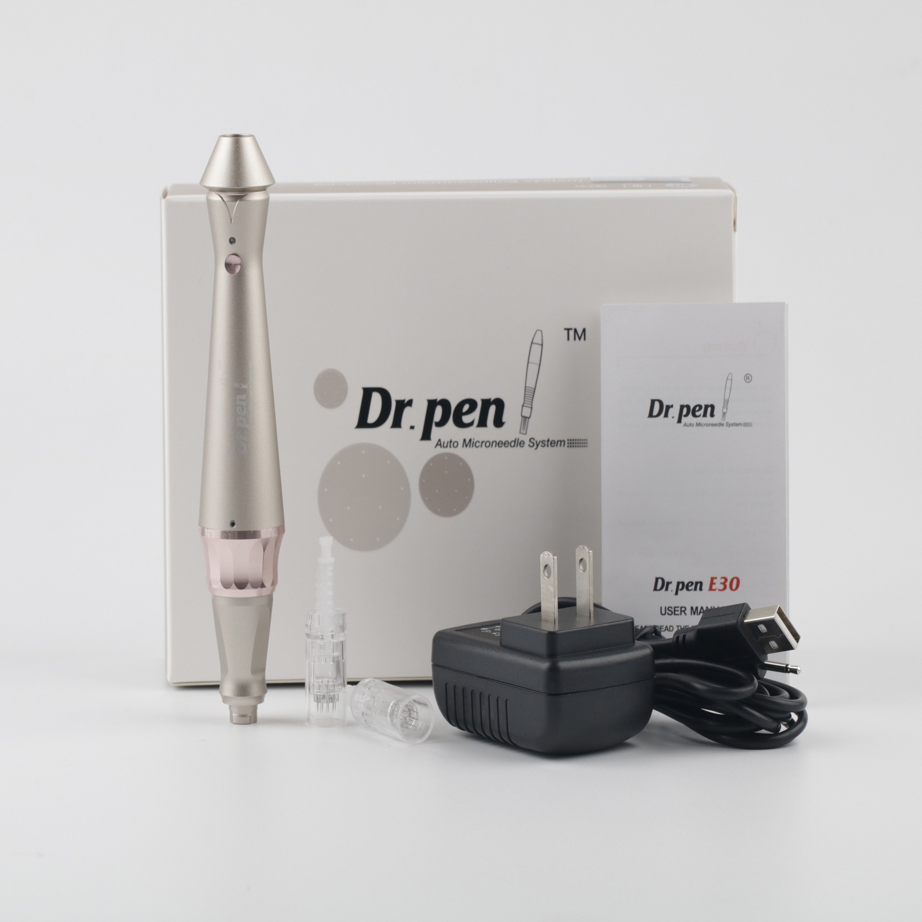 Dr Pen E30 Electric Derma Skin Care Beauty Machine for Anti Aging in Pink Silver