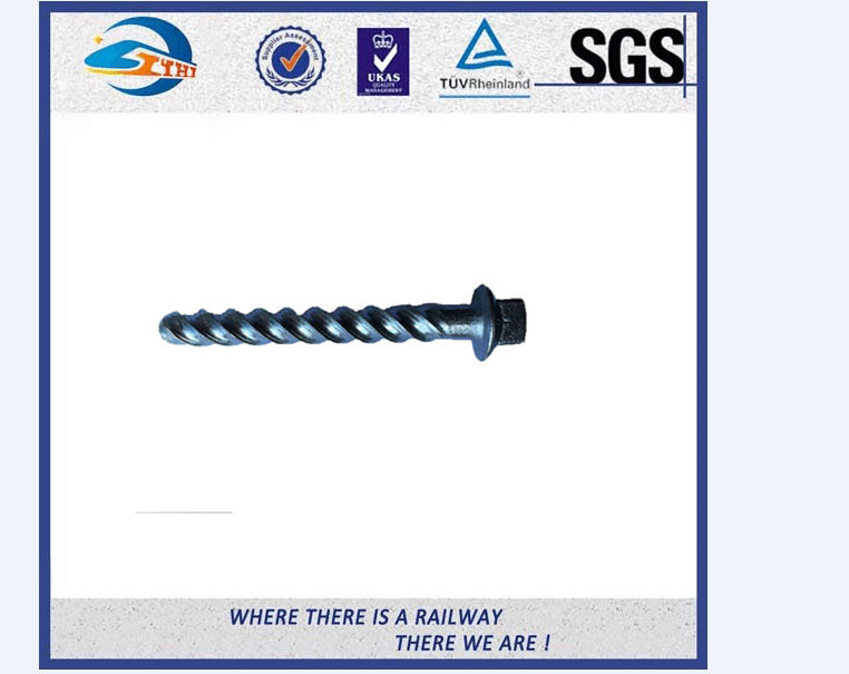 Head Forming DIN Standard Railway Sleeper Screws With Plain Oiled