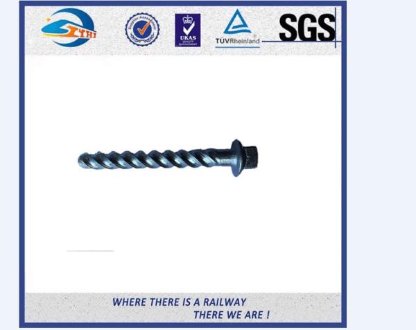 35# 45# 40Cr Lag Bolt Railway Sleeper Screws Track Spikes NF F500-50