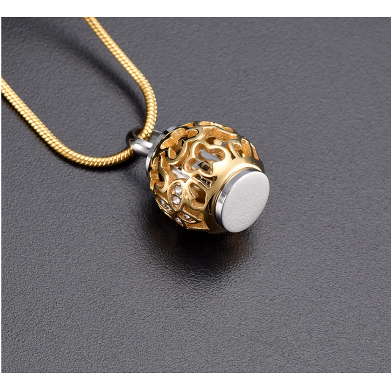 Forever in Our Thoughts Ashes Holder Necklace with Beautiful Hollow Butterfly Pendant
