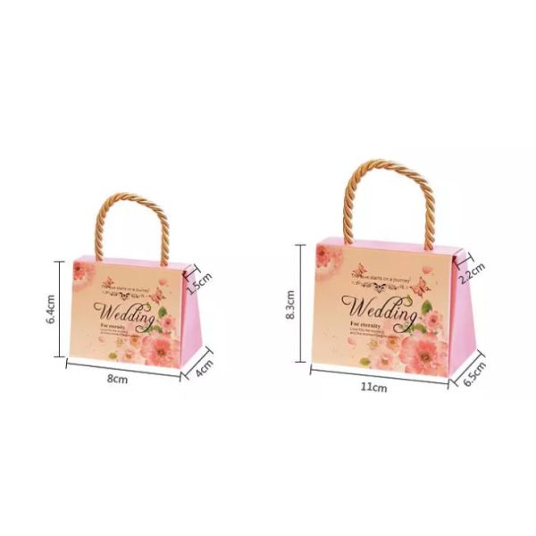 200gsm Mini Wedding Paper Gift Bag Glossy Lamination Bridesmaid Paper Bag