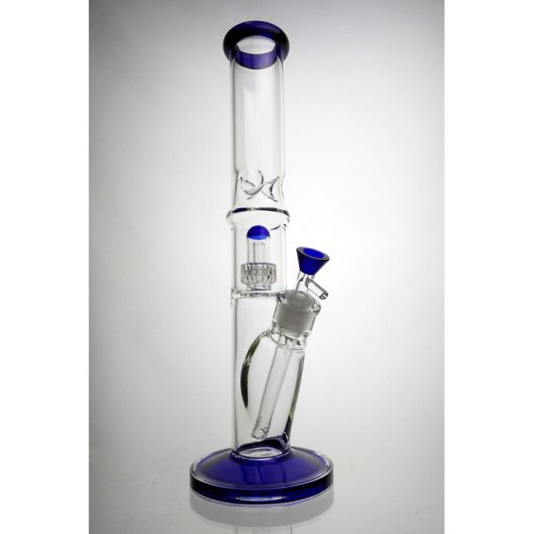 Perc Crystal Base Glass Water Bongs 15 Inhes Glass Straight Tube