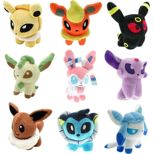 New Cartoon Characters Pokemon Stuffed Plush Toys 8inch For Crane Vending Toy Machine
