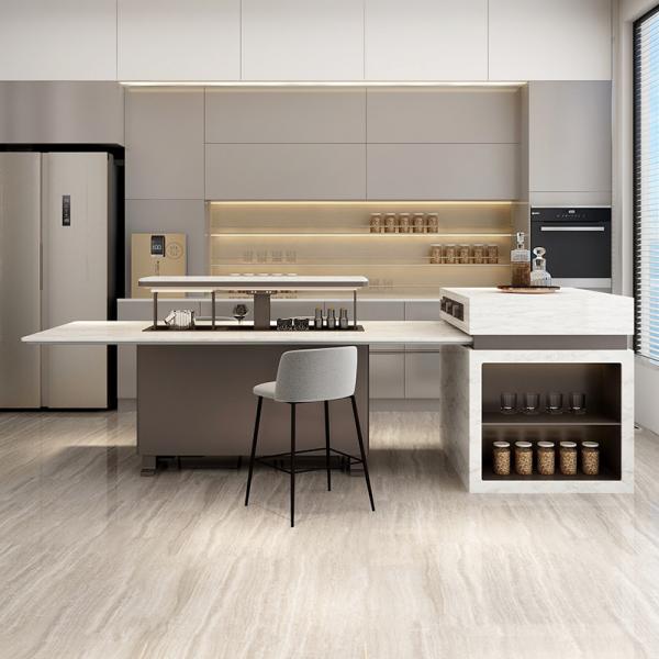 1232*465*791mm Fridge body size Multifunctional Marble Bar Table for Modern Dining Room