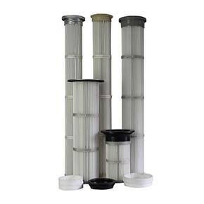 Low Pressure Drop Pleated Filter Cartridge , Industrial Hepa Filter Careful Construction