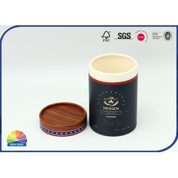 4c Print 157gsm Coated Paper Canister Packaging Waterproof