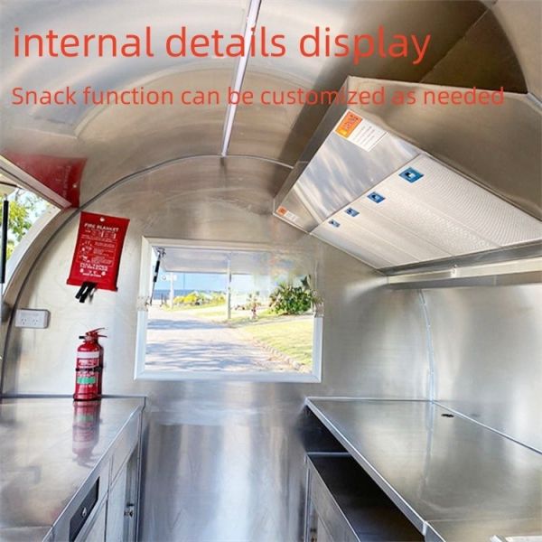 220v Voltage Towable Food Trailer with Integrated Design and Full Kitchen