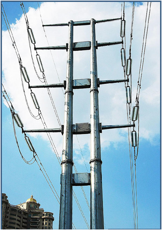66KV полигон покрынный цинком стальное общего назначения высоковольтное Поляк для линии передачи электроэнергии