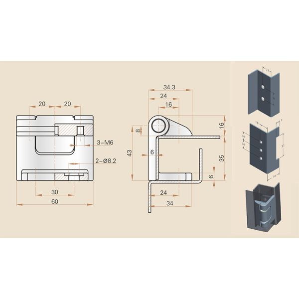 Large Bearing Capacity Door Pin Hinges , Cabinet Pin Hinge For Heavy Door