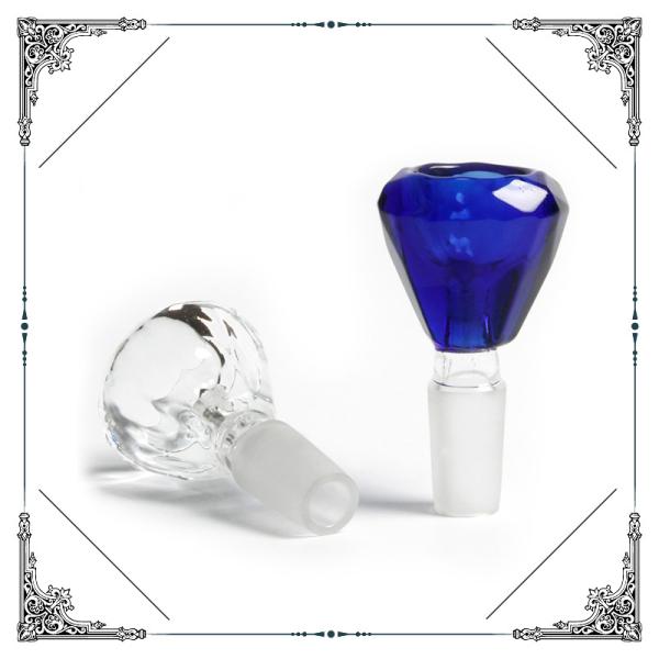 Thickening Diamond Borosilicate Glass Bong Bowl 14mm 18mm Male Mixed Color