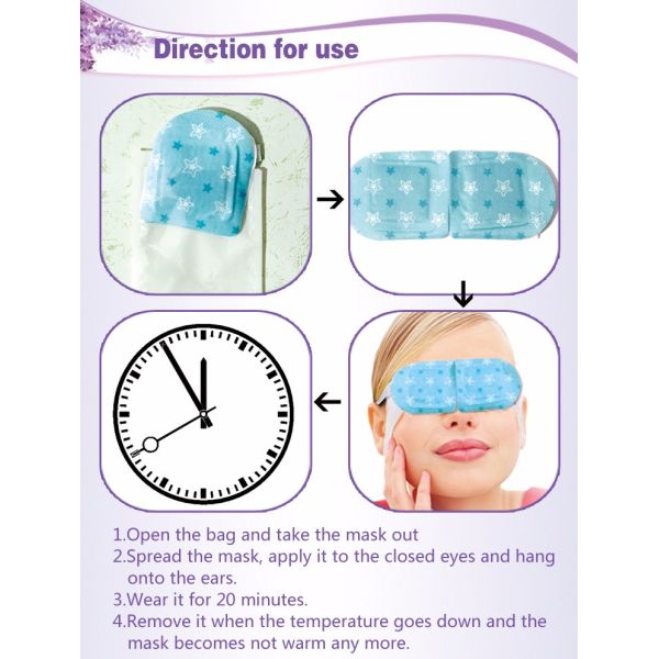 Disposable Hot Steam Warm Spa Patch Self-heating Eye Mask for Eye