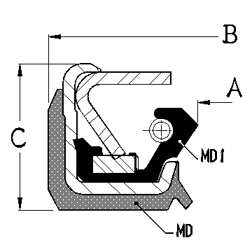 Скелетные масляные уплотнители высокого давления / HMB270 Seven Star Motor TCN Oil Seal JC 400-500-16