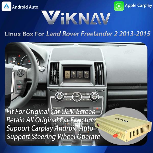 Boîte d'interface Viknav Linux pour Land Rover Freelander 2 2013-2015 avec CarPlay sans fil