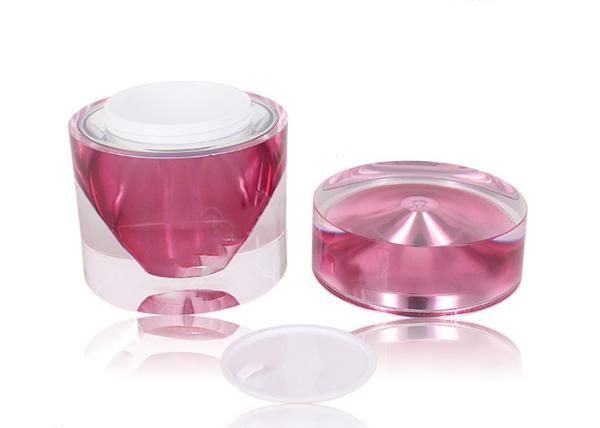 Hot Stamping 15g Face Cream Jars Diamond Acrylic Cosmetic Packaging