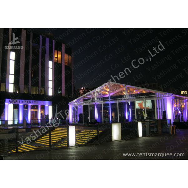 Ultraviolet Resistant Aluminum Outdoor Party Tents Transparent PVC Fabric Cover