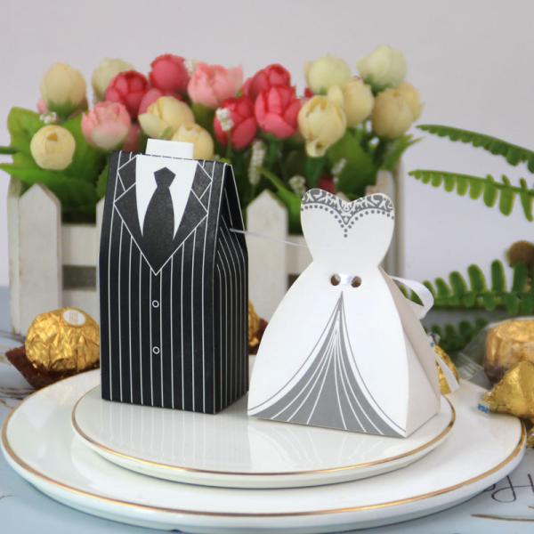 Wedding Dress Packing Food Packaging Paper Box For Chocolate Cracker 10*5*3cm