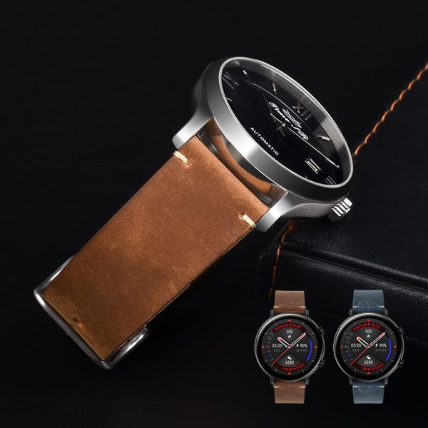 Quick-release Two-piece Leather Strap