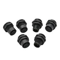 Prenda impermeable circular de 4 5 de Pin Receptacle Male Female Socket del panel conectores del soporte M12