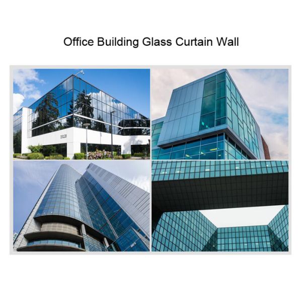 Fachada de cristal aislada termal de la pared de cortina con la franqueza el 0% - el 90%
