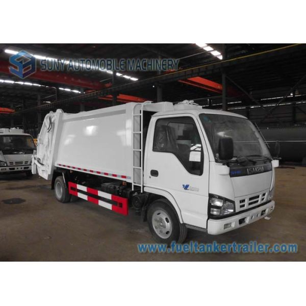 Isuzu 5 Speed Two Axle Garbage Trucks / Vehicle Single Row 130 Hp