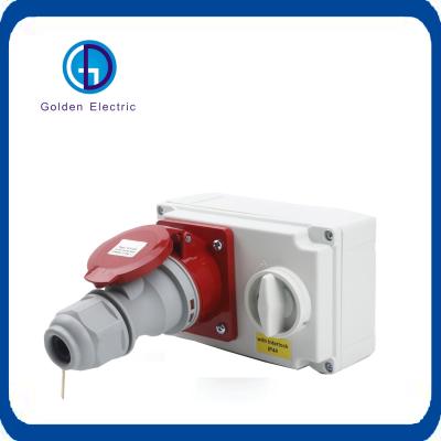 IP44 IP67 16A 32A 3p 4p 5p Comutador de recipiente interligado à prova d'água para desempenho