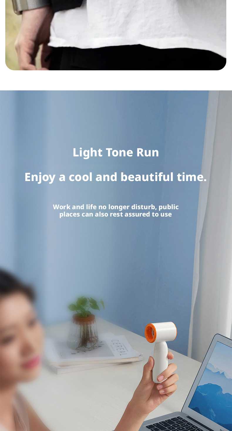 Custom Logo Mini Portable Handheld Fan With Brushless Motor High Speed Cooling