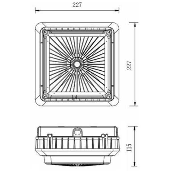 55W сень СИД люменов 100V квадрата 7150 освещает 8,94