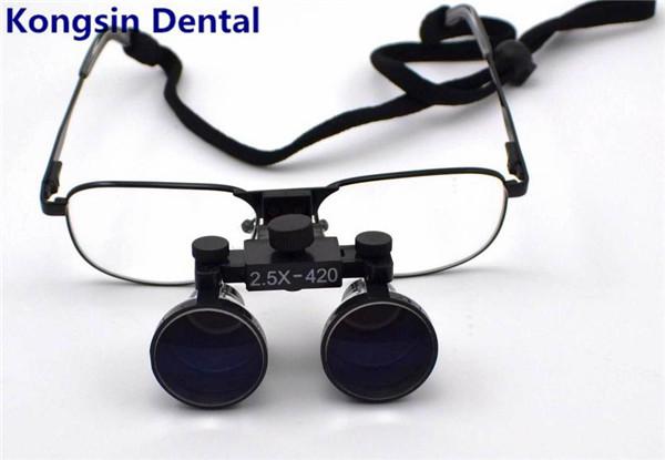 Dental 2.5X Surgical Binocular Medical Magnification Loupes with led light
