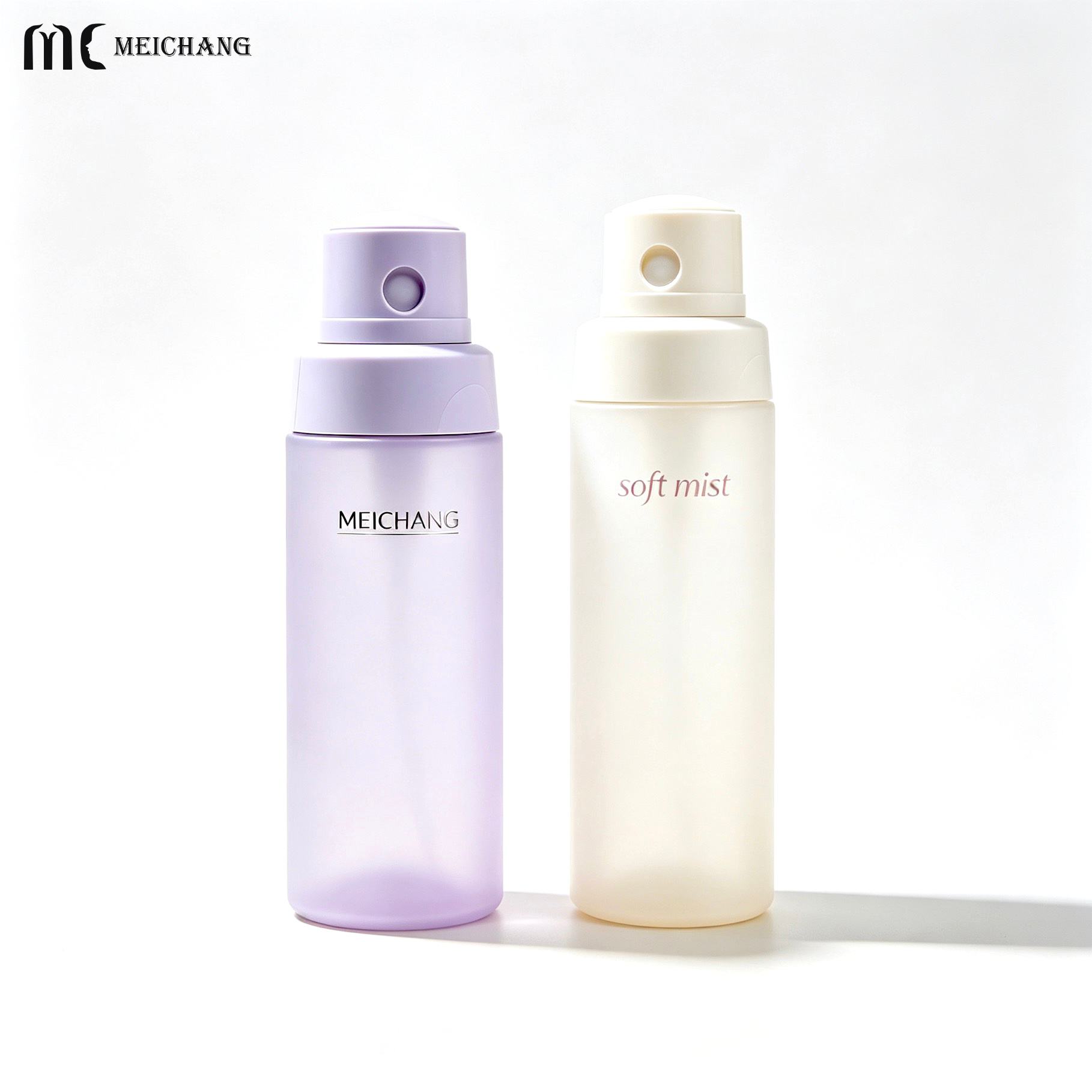 60ml 100ml 150ml Round PCR HDPE Powder Spray Bottle for Skincare Powder Packaging (MC-1504)