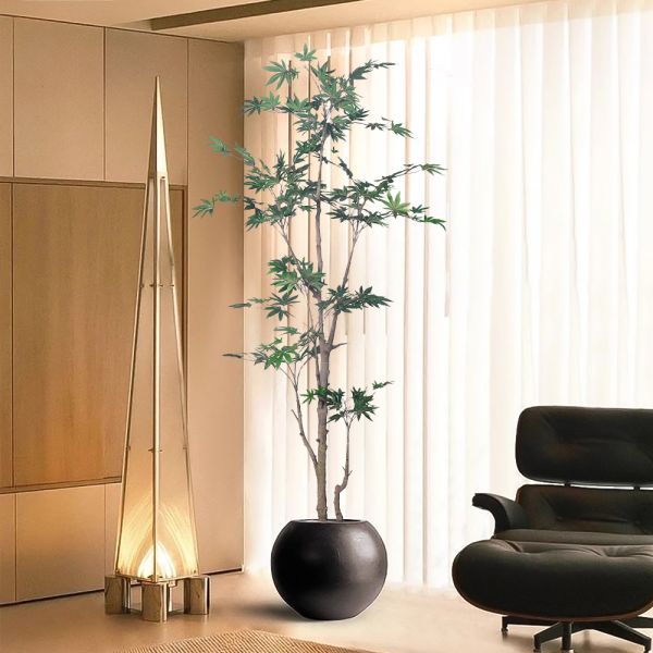 Green Bonsai 5.2 FT 6 FT Japanese Maple Tree Artificial For Home Living Room Decoration