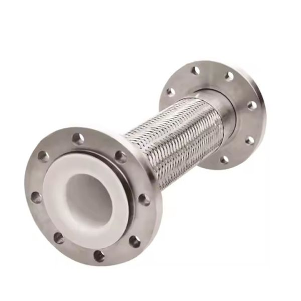 BS 4504 PTFE Lined Flexible Stainless Steel Braided Hose Corrosion Resistance