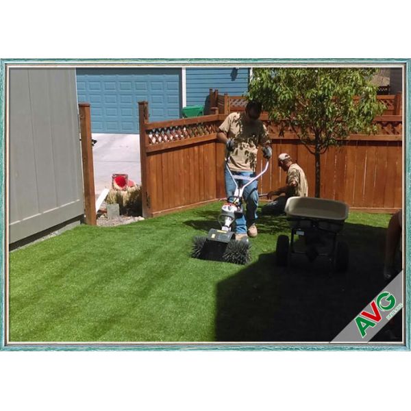 Outdoor Garden Fake Grass 11200 Dtex Green Garden Artificial Turf 35 MM Height