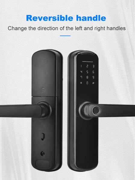 Senha esperta IP45 Bluetooth Wifi da fechadura da porta da impressão digital de DC6V para a casa