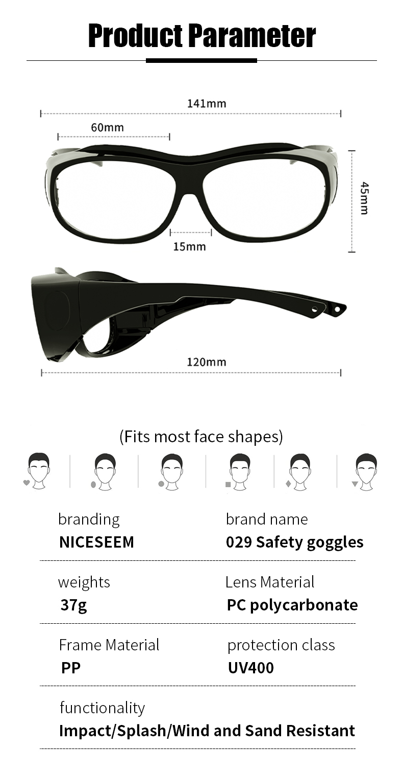 Factory Wholesale Safety glasses CE Certified Anti Fog Clear Lens Protective Eyewear Impact Resistant Scratch Free UV400 PC Work Goggles for Men and Women Construction Workshop Lab PPE Eye Protection