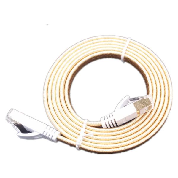 30pcs/Lot cabo Cat7 Rj45 Lan Network Cable do ouro 5m liso
