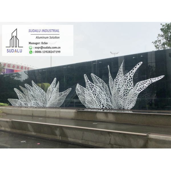 SUDALU Aluminum Laser Curvel Artistic Panel for Plaza Garden Alumunum Decoration Panel High Quality