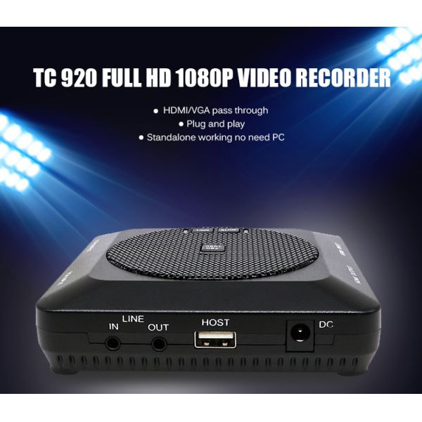 Мощный видеорегистратор Full HD 1080p с встроенным микрофоном