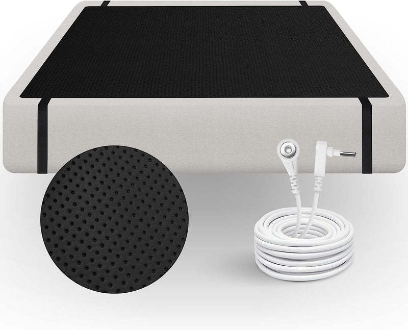 Grounding Mat for Bed, Grounding Mattress Cover Pad with Cord for Safety