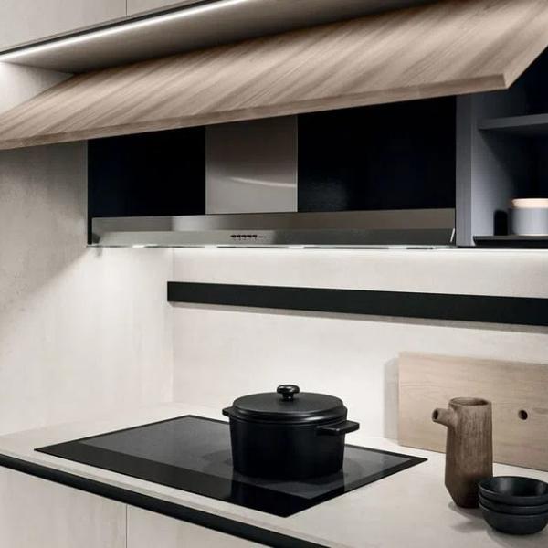 Armário de cozinha de laca metálica de venda quente Armário de cozinha de madeira modular de design moderno
