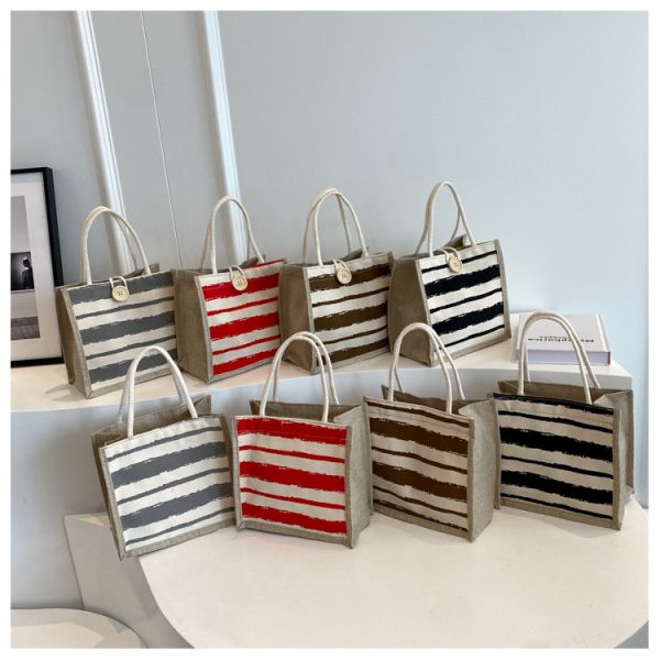 TOTE BAG CANVAS BAG CANVAS GIRL NEW PRINTED TOTE INS PORTABLE BENTO LUNCH BOX WORK