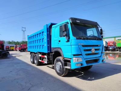 Front Lifting Style Sinotruck HOWO 6*4 Dump Truck 371HP Secondhand Truck 10tires Blue