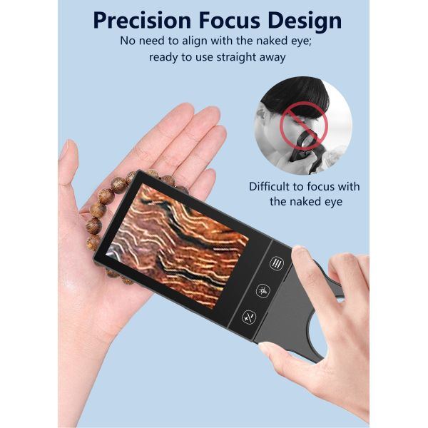 Digital Square Screen Vision Machine 4 Gear Magnification with Multi-light Source Memory Card Support