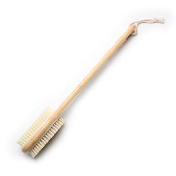 Abeis Sisal Vegan Fibra de Cisne Bristle Seca Escova de Banho de Escova de Escovação para Esfoliação e Massagem