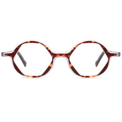 46mm Lens Width Acetate Glasses Frame Round Eyewear For Ladies Gentlemen