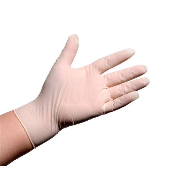 9 Inches Length Industrial Latex Glove , Chemical Resistant Latex Gloves